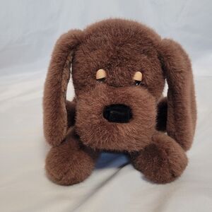 Vintage Brown Puppy Dog Plush Walmart Made In Korea 10"